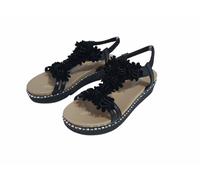 SANDALI DONNA SOLO SOPRANI BEACH NERO SSW519N36 SANDALO MARE ESTATE 2025