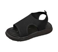 Sandali Donna Tacco Compensa, Estate Sandali Piattaforma Morbido Pesce Bocca Sandalo Romani Sposa Scarpe Antiscivolo Scarpe Da Passeggiata Moda e Sport Per Le Donne Comfort Chic A Buon Mercato, Nero 1