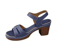 Sandali Donna Tacco Largo Scarpe Estive Eleganti Comode Sandali Comodi Aperte Decollete Donna Estivi Traspirante Sandalo Per Ufficio Passeggio Vacanze Chanclas Anti-Shock E Comfort Quotidiano