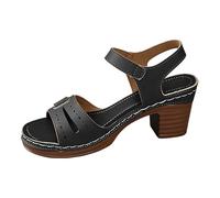 Sandali Donna Tacco Largo Scarpe Estive Eleganti Comode Sandali Comodi Aperte Decollete Donna Estivi Traspirante Sandalo Per Ufficio Passeggio Vacanze Chanclas Anti-Shock E Comfort Quotidiano