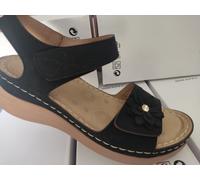 SANDALI DONNA ZEPPA BASSA pelle pu regolabili 35 a 41 linea comoda