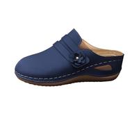 Sandali Donna Zeppa Bassa - Sandali Donna Chiuse Davanti E Aperte Dietro | A Infilata Facili Da Mettere Scarpe Estive Eleganti Ciabatta Con Fiori Tinta Unita Scarpe Comode Versatili