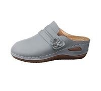 Sandali Donna Zeppa Bassa - Sandali Donna Chiuse Davanti E Aperte Dietro | A Infilata Facili Da Mettere Scarpe Estive Eleganti Ciabatta Con Fiori Tinta Unita Scarpe Comode Versatili