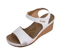 Sandali Donna Zeppe Donna Estiva Sandali Con Plateau Pelle Scarpe Sandalo Zeppa Estive Eleganti Argento Platform Confort Ciabatte Tacco 38 Slingback Basse Neri Espadrillas Memory Foam Bassi Comode