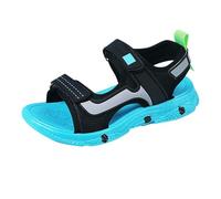 Sandali e ciabatte da esterno con chiusura a scatto, con cinghie regolabili, Verde, 12.5 UK Child 3X-Narrow
