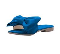 Sandali Eleganti Donna Cerimonia Ciabattine Mare non Sandals Solid Ladies Colore Breathable Bow Wear Sandali da donna Trekking Estive Ciabatta Estiva (Blue 40)