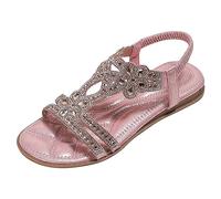 Sandali Eleganti Donna Leggeri Estive Boho Infradito Con Strass Aperta Eleganti Comode Moda Ortopedici Sandali Con Zeppa Antiscivolo Offerta Casual Gioiello Flip Flops Mare Piscina Sandals Piatti