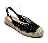 Sandali espadrillas con pizzo floreale - eleganza e comfort per l'estate Apprezzate la bellezza della bohème e del romanticismo della garde-robe e dell'estate con ces sandales e dentelles.✔ Matière: T
