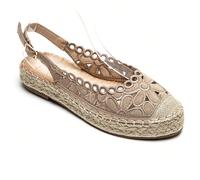 Sandali espadrillas con pizzo floreale - eleganza e comfort per l'estate Apprezzate la bellezza della bohème e del romanticismo della garde-robe e dell'estate con ces sandales e dentelles.✔ Matière: T