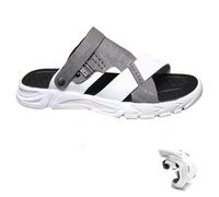 Sandali Estivi Casual da Uomo, Sandali in PU con Colori a Contrasto, Sandali da Spiaggia Casual da Esterno(Grey,39 EU)