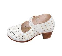 Sandali estivi con punta chiusa e tacco cavo, comode scarpe per il tempo libero, beige., 38 EU