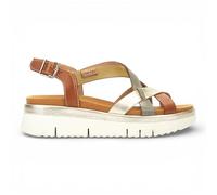 Sandali estivi con zeppa Infinity Palma da donna in pelle marrone, leggeri e comodi