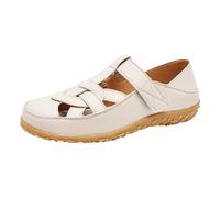 Sandali estivi da donna, chiusi sul davanti, Mary Jane, scarpe ortopediche, per il tempo libero, comodi e leggeri, per interni ed esterni, beige., 41 EU
