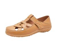 Sandali estivi da donna, chiusi sul davanti, Mary Jane, scarpe ortopediche, per il tempo libero, comodi e leggeri, per interni ed esterni, giallo., 35 EU