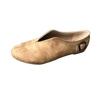 Sandali estivi da donna, comodi, con punta aperta, suola morbida, sandali leggeri, antiscivolo, eleganti, scarpe estive con plantare morbido, comode da spiaggia, cachi, 39 EU