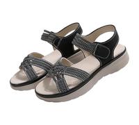 Sandali estivi da donna con plateau intrecciati, comodi, con dita aperte, casual, leggeri e quotidiani, traspiranti, per il tempo libero, scarpe estive alla moda per la spiaggia e la vita quotidiana