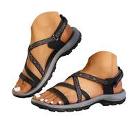 Sandali estivi da donna con supporto dell'arco plantare e cinturino alla caviglia regolabili, rete traspirante, scarpe estive casual, scarpe da donna, zoccoli e pantofole, scarpe da giardino in pelle