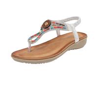 Sandali estivi da donna con tacco a blocco, stile retrò, comodi, sandali da donna estivi, Argento, 36.5 EU