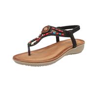 Sandali estivi da donna con tacco a blocco, stile retrò, comodi, sandali da donna estivi, Nero , 37 EU