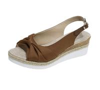 Sandali estivi da donna con zeppa bassa, espadrillas a bocca di pesce, punta aperta, sandali con plateau e cinturino posteriore, suola antiscivolo, scarpe casual retrò romane da passeggio per l'uso