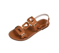 Sandali estivi da donna con zeppa piatta aperta scarpe alla moda casual cinturino alla caviglia supporto arco cavo pantofole per donna leggere slingback antiscivolo recupero camminare infradito
