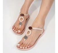 Sandali estivi da donna di nuovo stile romano, design alla moda da signora, infradito piatti per la spiaggia e le vacanze CN36-37,CN38-39,CN40-41Policloruri di vinile