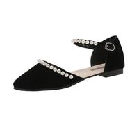 Sandali estivi da donna, eleganti sandali chiusi, con tacco basso, classici, alla moda, sandali da lavoro, semplici, in tinta unita, scarpe basse da donna estive, Nero , 37 EU