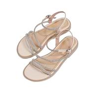 Sandali estivi da donna, per il tempo libero, eleganti, con suola morbida, da donna, bianco, 35 EU