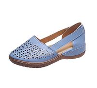 Sandali Estivi da Donna Sandali Piatti Scarpe Punta Chiusa Antiscivolo Scarpe Cave Vintage Comfort Sport Sandali Casual Cava Punta Rotonda traspirante Eleganti Sandali Bohemia Ragazza Spiaggia Sandali