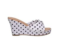 Sandali estivi da donna slip-on, con suola spessa a pois, per taglie forti | Silhouette chiara con cinghie elastiche incrociate, adatte per serate danzanti e occasioni festive