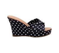 Sandali estivi da donna slip-on, con suola spessa a pois, per taglie forti | Silhouette chiara con cinghie elastiche incrociate, adatte per serate danzanti e occasioni festive