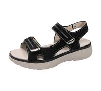 Sandali estivi da donna, sportivi, comodi, con chiusura in e striscia larga, suola leggera per un elevato comfort, materiale traspirante per le giornate calde, Nero , 40 EU