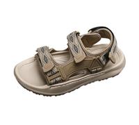 Sandali estivi da uomo, con punta aperta, con cinghie regolabili, da trekking, antiscivolo, per vacanze, spiaggia, per l'estate, cachi, 43 EU
