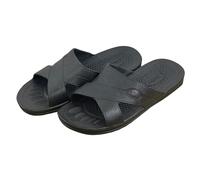 Sandali estivi da uomo in PVC antistatici adatti per l'uso all'aperto versatili e casual sandali da spiaggia pantofole da uomo larghe, Nero , 39 1/3 EU