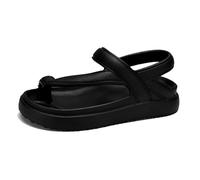 Sandali Estivi da Uomo Regolabili con Punta Aperta E Antiscivolo Correttori per L'alluce Valgo,Sandali da Spiaggia Traspiranti(Black,38 EU)