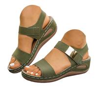 Sandali Estivi Donna Sandali con zeppa da donna, alla moda e correttivi per i piedi, stile bohémien. (38)