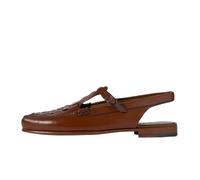 Sandali Estivi Francesi con Punta in Morbida Pelle retrò per Donna, Scarpe da Pescatore Lavorate A Mano, Tacco Basso E Sandali con Retro Vuoto