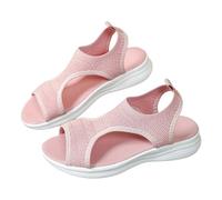 Sandali estivi ortopedici da donna, con punta aperta, scarpe leggere, comodi sandalo traspirante a maglia, scarpe da donna con zeppe, sandali da passeggio per esterno spiaggia, rosa, 41 EU