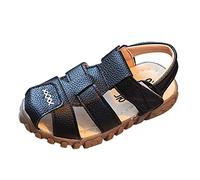 Sandali estivi per imparare a camminare per bambini, per attività all'aperto, da spiaggia, da bambina, piatti, senza tacco, comodi e traspiranti, in pelle opaca, delicati sulla pelle, per il tempo
