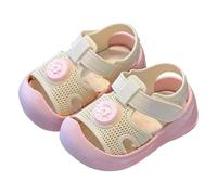Sandali estivi per ragazze 28 scarpe per bambini, sandali piatti, traspiranti, antiscivolo, per bambini, per il tempo libero, comodi, taglia 18-29, Colore: rosa., 20 EU