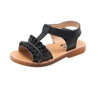 Sandali estivi per ragazze e bambini, traspiranti, antiscivolo, leggeri, in morbida pelle PU, da spiaggia, con suola morbida, perfetti per le principesse, Nero , 22 EU