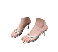 Sandali femminili eleganti con tacco alto, design a punta aperta con cinghie, perfetti per l'estate, uscite casual, vacanze, spiaggia, abbinati a pantaloncini jeans o gonna
