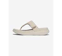 Fitflop F-Mode Go Adjustable Flatform Toe-Post Sandals, Sandali Donna, Beige, 40 EU