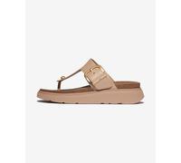 Sandali FitFlop Gen-FF Buckle Leather Toe-Post beige chiaro donna - 42