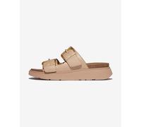 Sandali FitFlop Gen-FF Buckle Two-Bar Leather Slides beige chiaro donna - 39