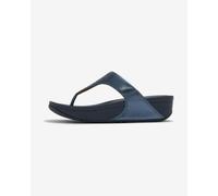 Fitflop Lulu Leather Toepost, Sandali Donna, Blu Cosmico Metallizzato, 42 EU