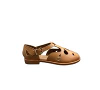 Sandali Frau donna ballerine ragnetto in pelle 86M8 Cuoio