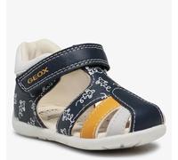 Sandali Geox Elthan a strappo blu, bianco e ocra punta chiusa