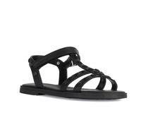 Sandali Geox Karly a strappo pelle nera con borchie