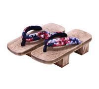 Sandali Giapponesi In Legno Per Interni Ed Esterni Sandali Tradizionali Con Zeppa Alta Suola Antiscivolo Pantofole Giapponesi Geta Zoccoli In Legno Scarpe Da Uomo(Purple,EUR39-40)